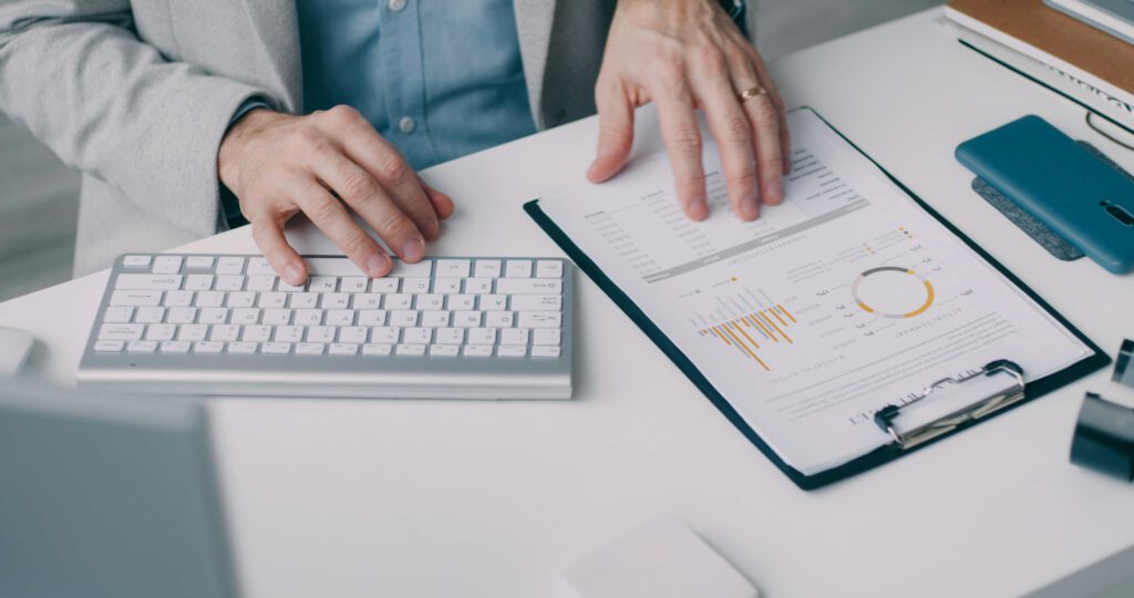 professional preparing financial documents for tax planning and advisory services