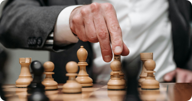 chess pieces representing strategic tax planning and financial decision making